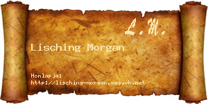 Lisching Morgan névjegykártya